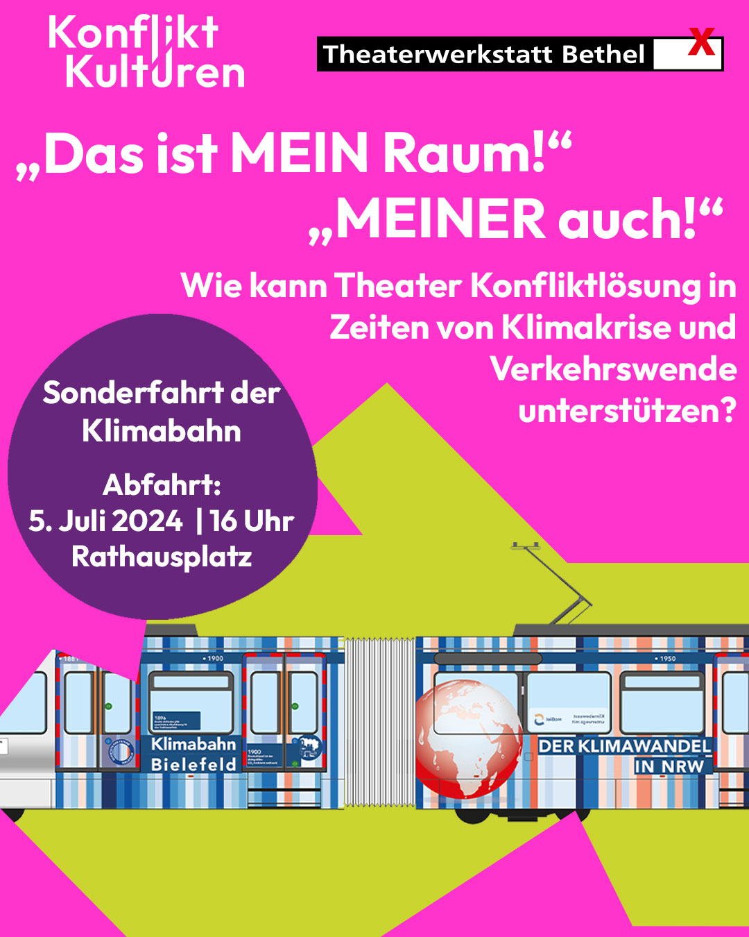 Flyer zur Veranstaltung "Konfliktkulturen" am 05.07.2024